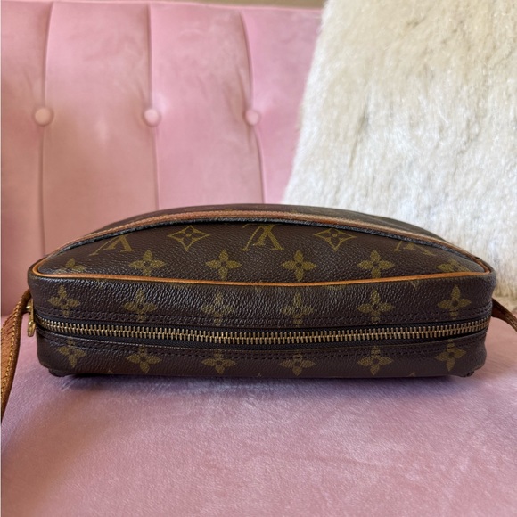 💯 Louis Vuitton Monogram Jeune Fille Canvas Crossbody Bag with Tan Leather Trim - Picture 16 of 16